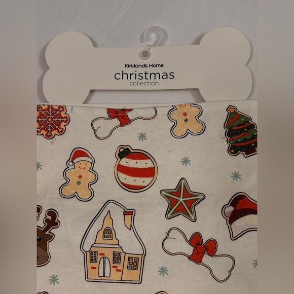 Kirkland’s Home Christmas Collection Festive Gingerbread Pet Bandana 26x12 - Picture 2 of 7